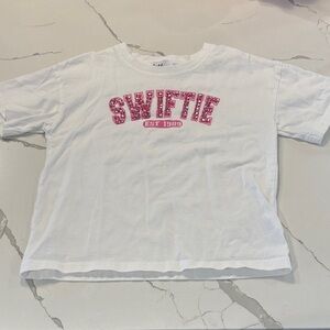 Lola + The Boys White Swiftie Graphic Tee
